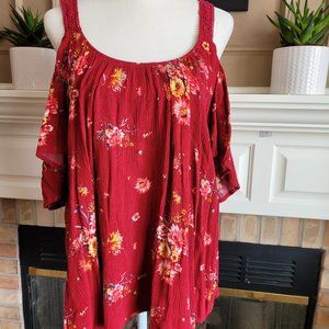 Torrid Size 1 Cold Shoulder Blouse